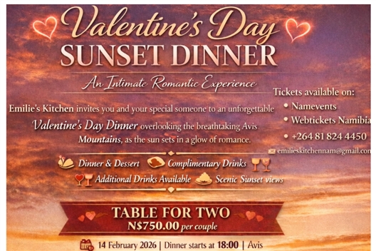 Valentine’s Sunset Dinner at Emilie’s